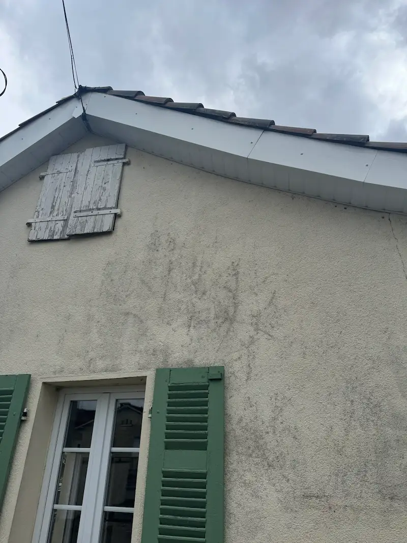 Façade d'une maison avant ravalement